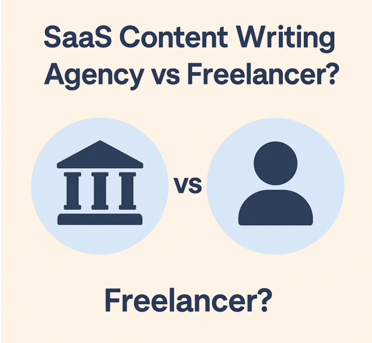 saas content writing agency vs freelance writer